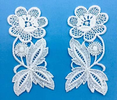 TRIMPLACE Venice Lace - Applique Pair - 6 Pair 100% Cotton Vintage 1-3/4  X 4  • £9.61