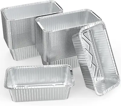 Aluminum Pans Mini Loaf Pans Disposable Aluminum Foil 8.5  X 4.5  X 2.5  30 Pack • $14.99