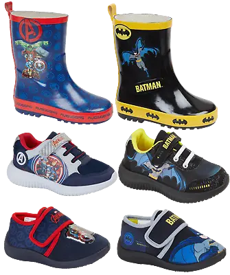 Kids Avengers Marvel Batman Character Trainers Slippers Wellingtons Wellies • £8.99