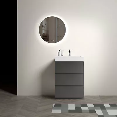 24  Gray Bathroom Vanity With SinkFreestanding Vanity For Modern Bathroom • $628.07