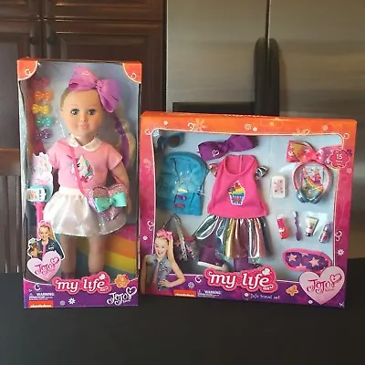 Nickelodeon My Life As JoJo Siwa 18  Doll And Travel Clothing Accessory Set Lot • $214.81