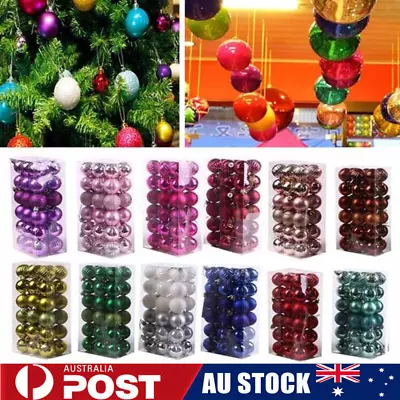 36Pcs Christmas Tree Xmas Balls Decoration Bauble Hanging Home Party Ornament • $14.63