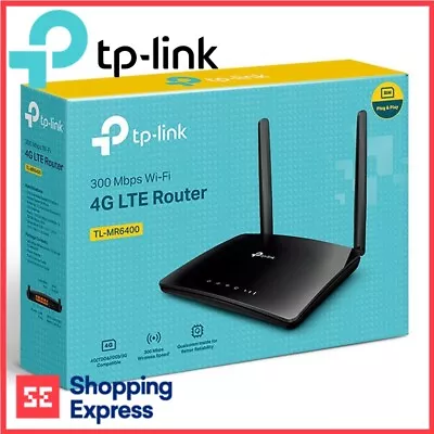 TP-Link TL-MR6400 Wireless N 300Mbps 4G LTE Router Wi-Fi 4G Micro Sim Card Slot  • $135