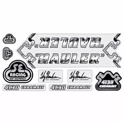 SE Racing - 80'S HAULER DRIPPY FONT Decal Set In BLACK/SILVER - Old School Bmx • $60.50