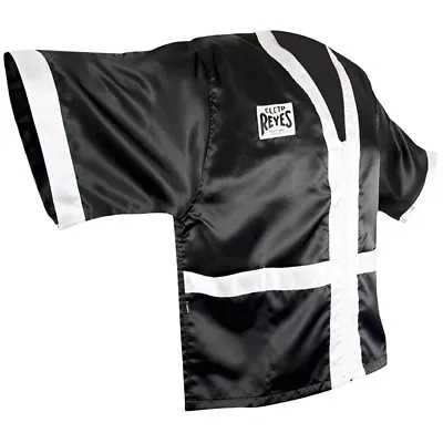 Cleto Reyes Corner Staff Satin Boxing Robe - Black/White • $36.95