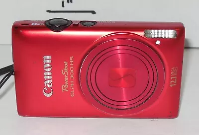 Canon PowerShot ELPH 300 HS 12.1MP Digital Camera RED Tested Work • $248.75