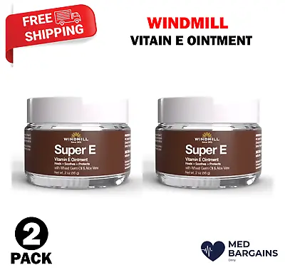 Windmill Super E Natural Vitamin E Ointment 2 Oz With Aloe Vera - 2 Pack • $9.99