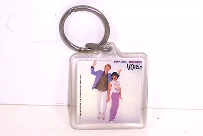 Vintage Lucite Keychain Hall Oates Voices Album Cover Rock Music • $8