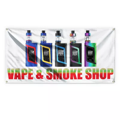 Vape & Smoke Shop Advertising Printing Vinyl Banner Sign With Grommets • $29.99