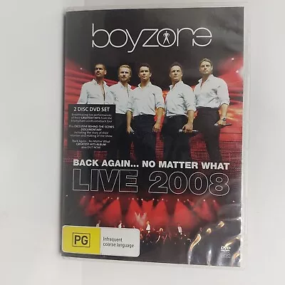 Boyzone Back Again... No Matter What: Live 2008 2 Discs (DVD 2008) PAL Region 4 • £9.96