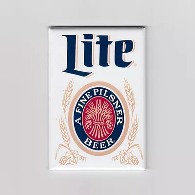 MILLER LITE 2  X 3  POSTER FRIDGE MAGNET (classic Vintage Beer Label Sign Light) • $6.99