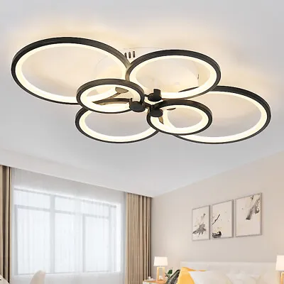 Modern 6 Heads LED Ceiling Light Dimmable Chandelier Pendant Lamp Fixture+Remote • $64