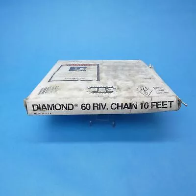 Diamond X-1233-010 Ansi #60 Steel Single Roller Chain 3/4  Pitch Riveted 10'  • $99.99