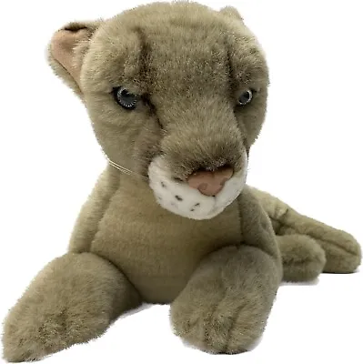 Vintage Fiesta Lying Cougar Mountain Lion Realistic Stuffed Plush 5125 • $38.95