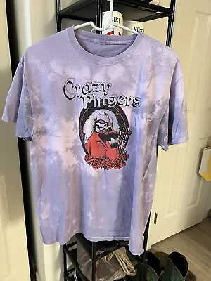 Vintage Grateful Dead Crazy Fingers Shirt Purple Tie Dye No Tags Size Large Used • $15