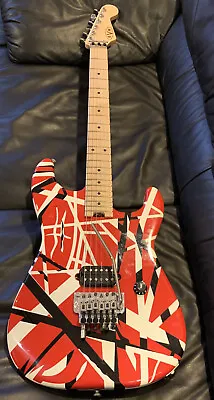 EVH Eddie Van Halen Stripe Series Red Black White Strat Style Electric Guitar • $1100