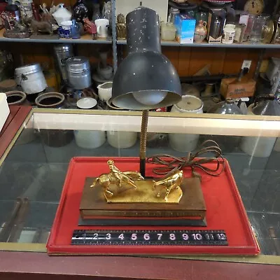 Vintage Rare Cowboy Rodeo Calf Roping Lamp --works • $250