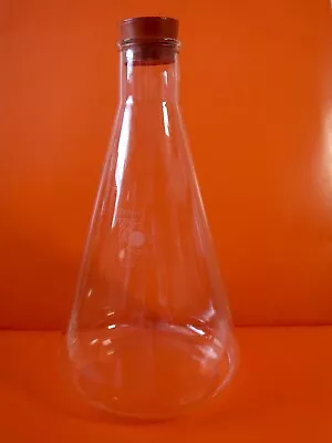 Vintage SCHOTT & GEN Duran 50 Jena Glas Lab Laboratory Glass 2 Liters • $129