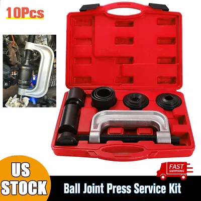 10PCS Heavy Duty Ball Joint Press & U Joint Removal Tool Kit W/ 4 X 4 Adapters • $44.99