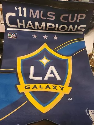 Los Angeles Galaxy Soccer 2011 MLS CHAMPIONS Premium Felt Commemorative BANNER • $13.99