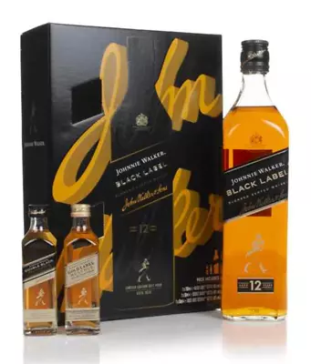 Johnnie Walker Black Label 12 Year Old Gift Pack Whisky (800ml 40%) • $79.99