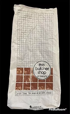 Vintage The Butcher Shop At Macy's Department Store Plastic Shopping Bag 14x7x3 • $14.40