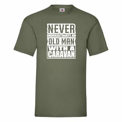 Never Underestimate An Old Man With A Caravan T Shirt Small-2XL • £10.98