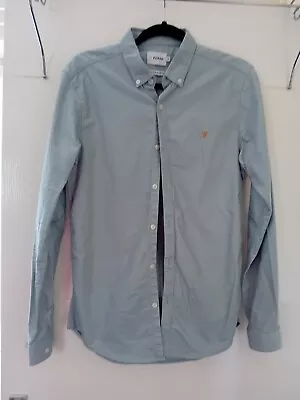 Made By Farah - Quality Men's Super Slim Fit Light Blue Shirt - Medium • £1.50