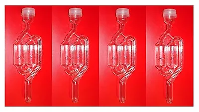 Airlocks 4 S Double Bubble Twin Airlock For Beer Wine Moonshine Fermentation New • $7.95