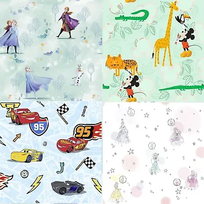 Decor Kids Disney Elsa Cars Nursery Wallpaper Green Pastel Blue Mickey KOMAR • £29.88