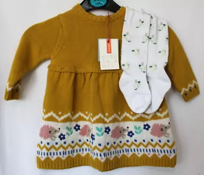£12.99 • Buy John Lewis Baby Girl Knitted Dress And Tights 0 To 3 Months