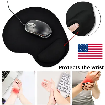 Mouse Pad Wrist Rest Support Ergonomic Comfort Mat Non-Slip PC Laptop Computer- • $2.78