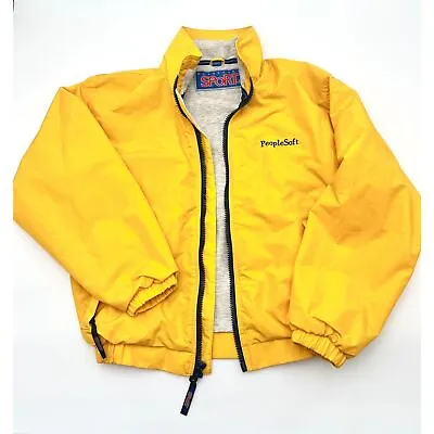 Dunbrooke Schooner PeopleSoft Sports Full Zip Lined Wind Jacket Yellow Men's S • $49.99