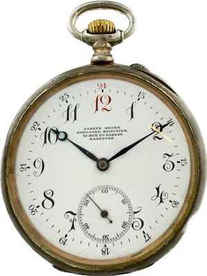 Antique Longines Bastogne Private 15 Jewel Mechanical Pocket Watch .800 Silver • $270