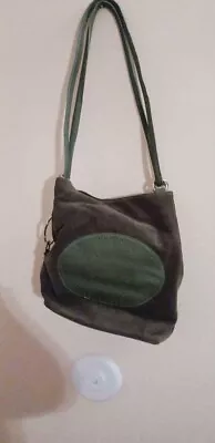 Vtg Vera Pelle Dark Green Snap Closure Purse Suede Like Material Made In Italy • $45