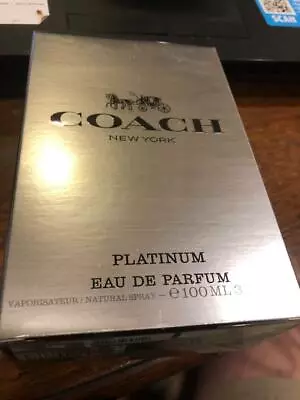 COACH NEW YORK PLATINUM By Coach Cologne For Men EDP 3.3  Fl Oz  NEw In Box • $3499