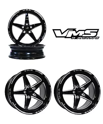 Vms Racing V-star Drag Race Rims Wheels R 17x10 F 18x5 For 11-21 Chevy Camaro • $1102.35