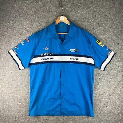 Vintage Benetton Shirt Mens Extra Large Blue F1 Formula 1 Pit Crew 1996 Racing • $111.89