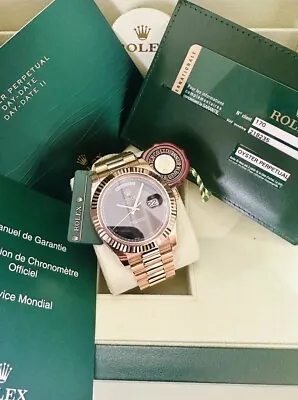 Rare Men’s Rolex President Day-Date II Ref 218235 Rose Gold 41mm ~ Box & Papers • $37995