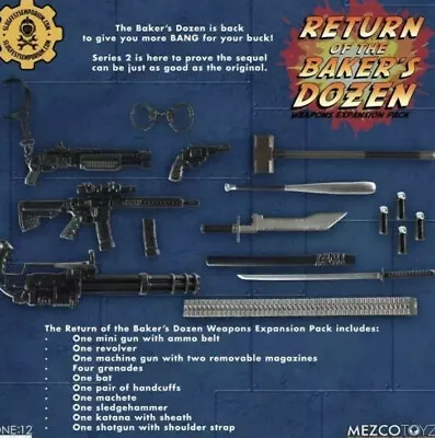 MEZCO Slugfest's Return Of The Baker's Dozen Gomez Weapons Expansion  • $64.99