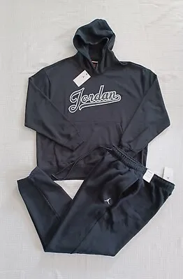 New Men’s Jordan Flight Mvp Fleece Sweatsuit~black/white Size 2xl  • $189