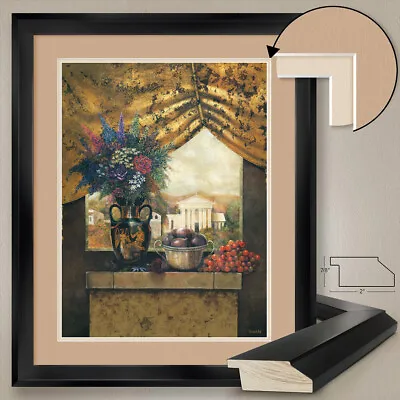 32W X40H  VISIONS OF PARADISE By RICHARD HALL -FRUITS DOUBLE MATTE GLASS & FRAME • $279