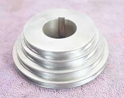 Four Step Stainless Steal Machine Motor Pulley 3-1/4 - 4-5/8  ID 1.56  Width 15 • $25