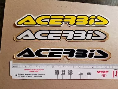 3 ACERBIS Sticker Decals Motocross Mx Sx  AHRMA SUPERCROSS GNCC MOTO-X Pit Bike  • $4