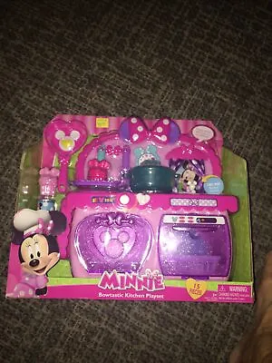 MINNIE Mouse Bowtastic  Kitchen Playset Makes Sounds15 Pcs New In Box • $18.99