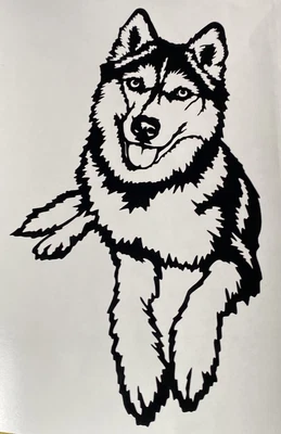 £3.50 • Buy 1x Husky Vinyl Sticker Decal Graphic Car Van Bumper Window 4.5x7.5”  Black
