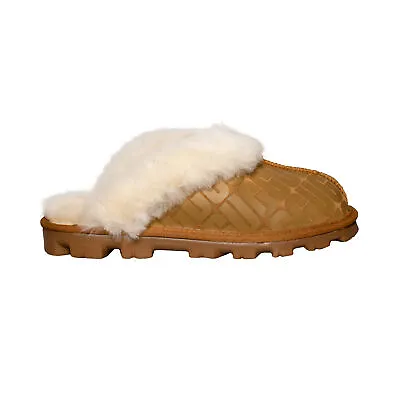 Ugg Coquette Ugg Logo Chestnut Sheepskin Comfort Women's Slippers Size Us 7 New • $119.99