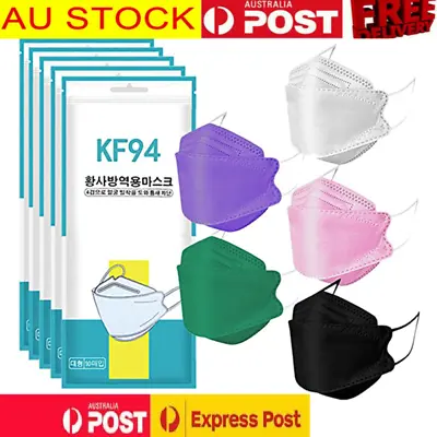 10-100Pcs KF94 Adults Face Masks Protection 3D Disposable Mask 4 Layer Filtered • $23.74
