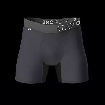 STEP ONE New Mens Boxer Briefs Bamboo Underwear - Smoking Gun - Size 2XL • £13.49