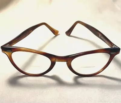 VTG AO American Optical Eyeglasses Cat Eye Tortoise 5 1/4  44-22 FRAMES JCS • $24.99
